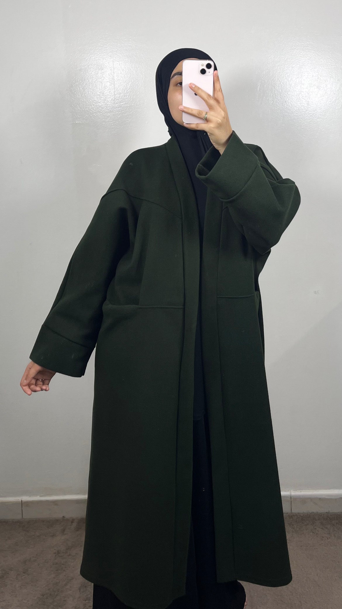 MANTEAU KIMONO SARAH OVERSIZE VERT KAKI