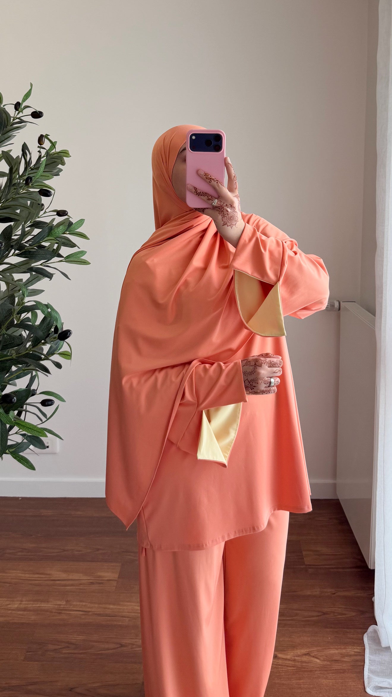 BURKINI SAYA 3 PIÈCES ORANGE PÊCHE