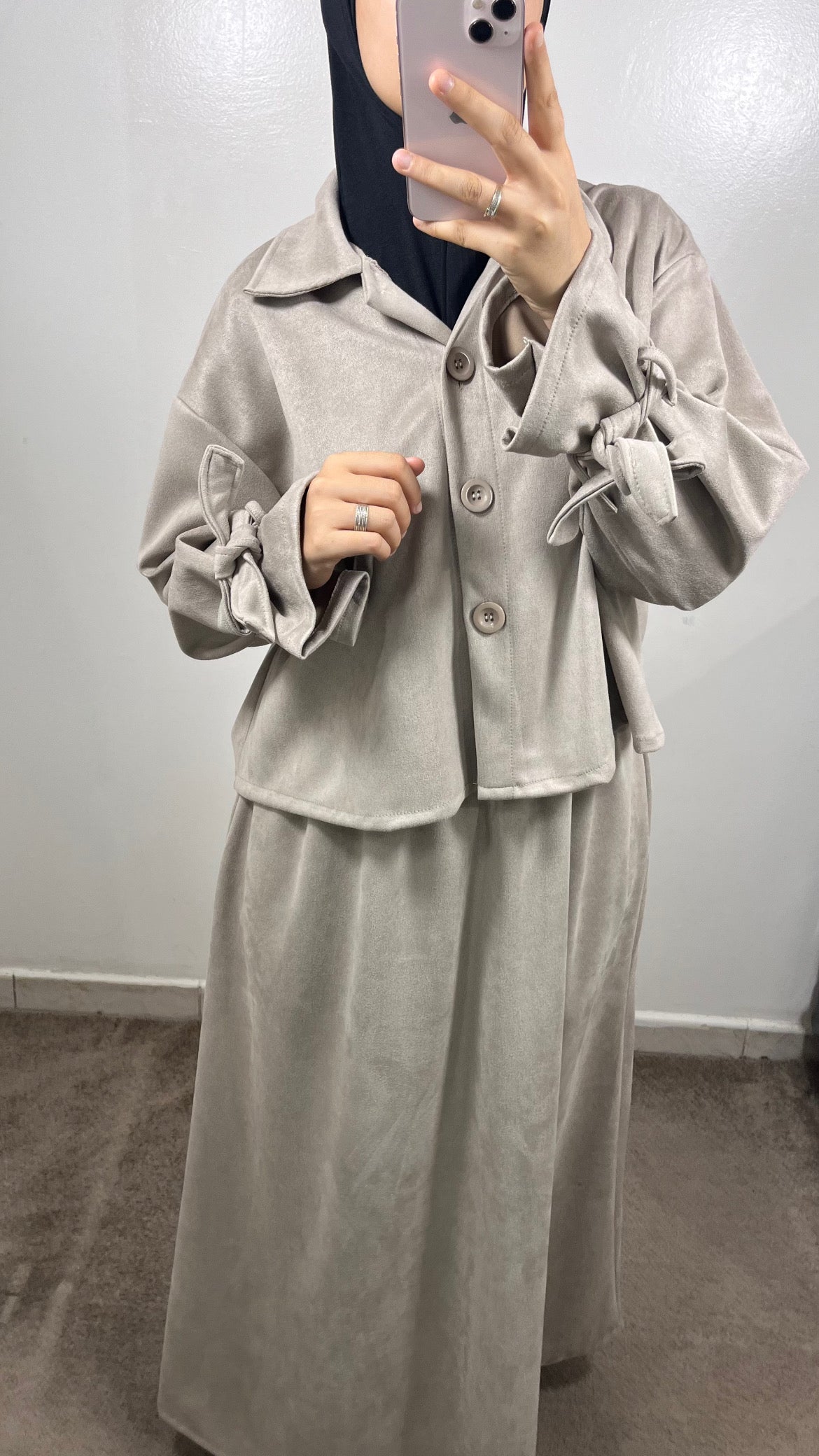 ENSEMBLE TRENCH 2.0 EN DAIM TAUPE