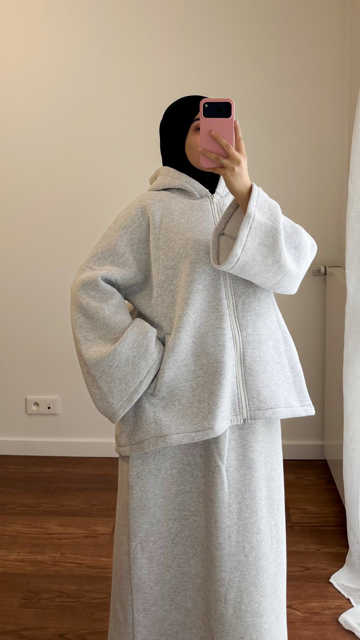 ENSEMBLE JUPE COMFY GRIS CLAIR